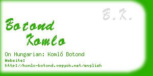 botond komlo business card