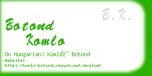 botond komlo business card